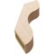 Ekena Millwork 3-inch W x 12-inch D x 16-inch H Carmel Rough Cedar Woodgrain TimberThane Knee Brace, Primed BRCUR03X12X16CARRCPR - alternate 3